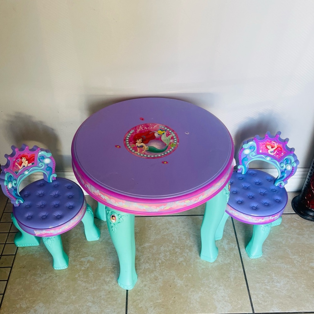 The little mermaid vintage RARE tea table set